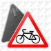 Дорожный знак 1.24 "Пересечение с велосипедной дорожкой или велопешеходной дорожкой" ГОСТ 32945-2014 типоразмер 4