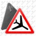 Дорожный знак 1.30 "Низколетящие самолеты" ГОСТ 32945-2014 типоразмер 2