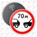 Дорожный знак 3.16 "Ограничение минимальной дистанции" ГОСТ 32945-2014 типоразмер 2