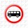 Дорожный знак 3.34 "Движение автобусов запрещено" ГОСТ 32945-2014 типоразмер 2