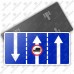 Дорожный знак 5.15.7 "Направление движения по полосам" ГОСТ Р 52290-2004 типоразмер III