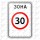 Дорожный знак 5.31 "Зона с ограничением максимальной скорости" ГОСТ Р 52290-2004 типоразмер I