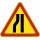 Временный предупреждающий Дорожный знак 1.20.3 - Сужение дороги слева
